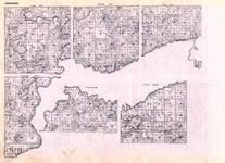 Crow Wing - Wolford, Rabbit Lake, Iron Hub, Dean Lake, Perry Lake, Mission, Pelican, Lizard, Sandbar, Adney, Rice Bed, Minnesota State Atlas 1925c